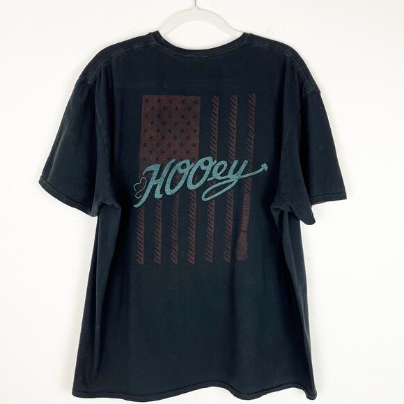 Hooey T-shirt Mens Black Short Sleeve Cotton Size 2XL Preowned - Picture 2 of 5